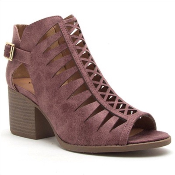 LAST PAIR--Addison Rose Peep Toe Booties - Picture 4 of 4